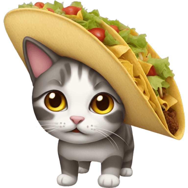 cat in a taco costume emoji