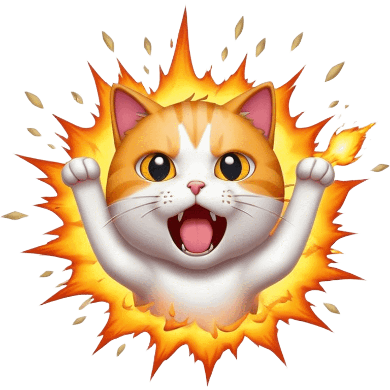 Cat exploding emoji