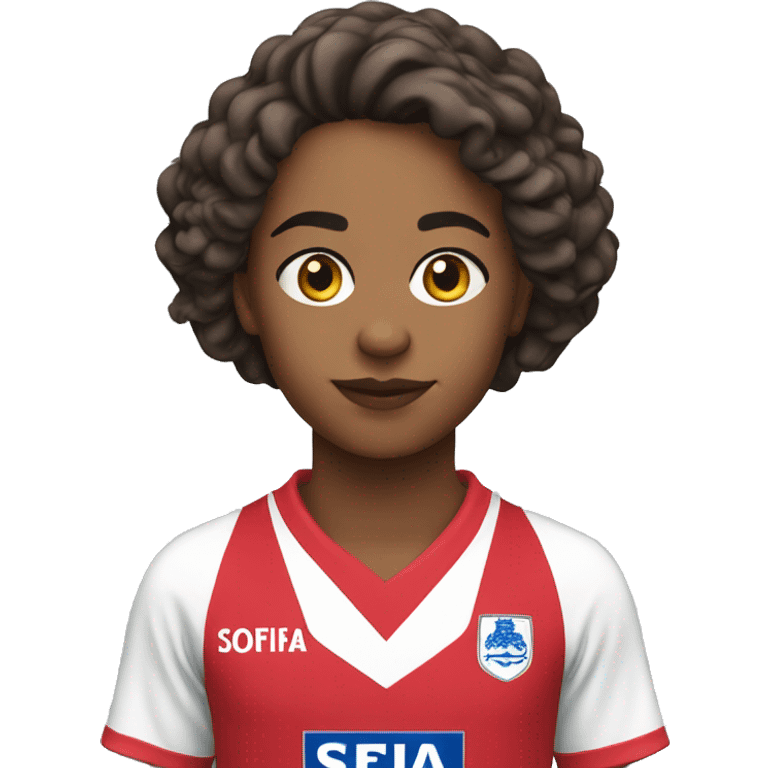 Sofia wearing Ipswich kit  emoji