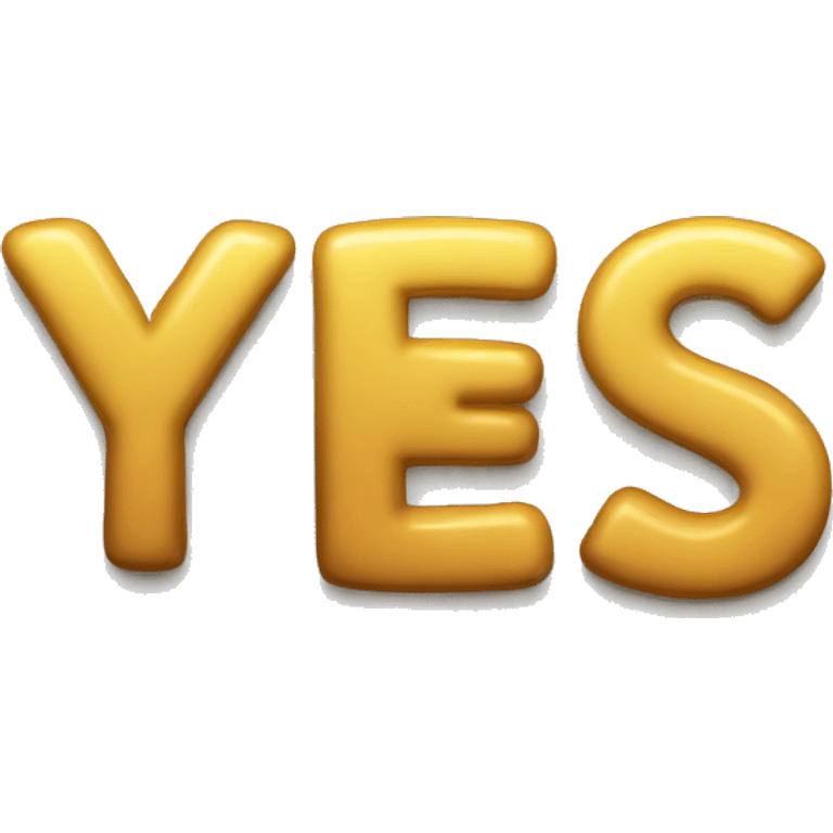 the inscription "yes" emoji