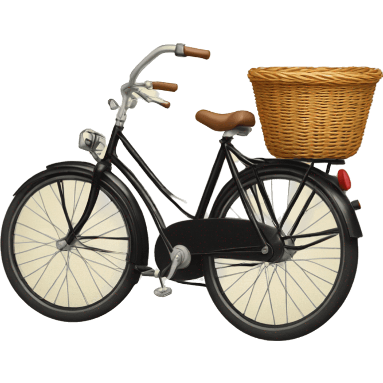  vintage black bicycle justwith a front basket  emoji