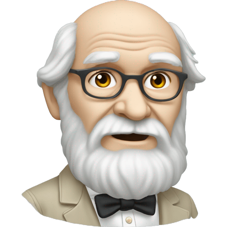 charles darwin as a helpesk ope emoji