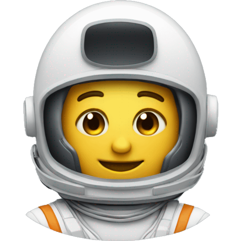 just a standard smiling emoji head with an astronaut helmet emoji