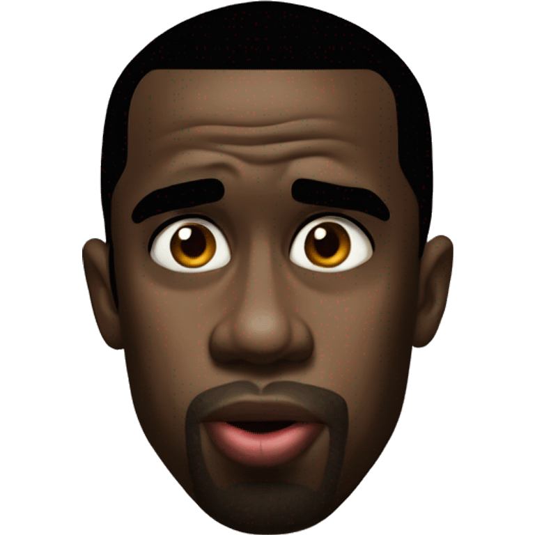 P. Diddy licking his lips, cartoony emoji