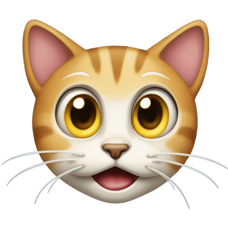 Shocked cat emoji