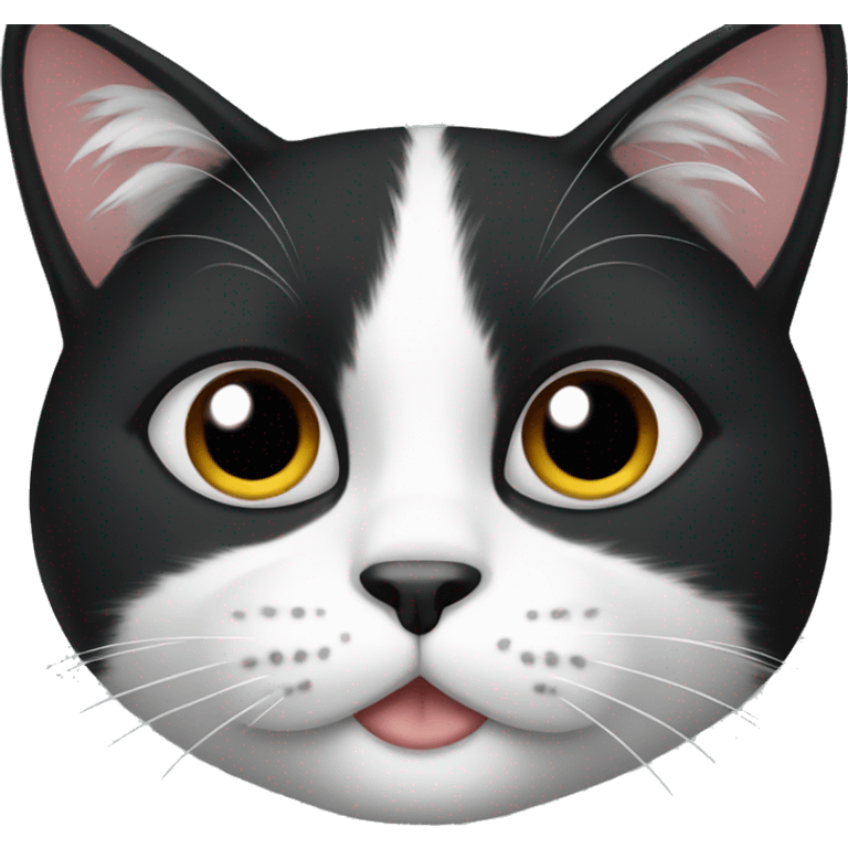 White and black cat emoji