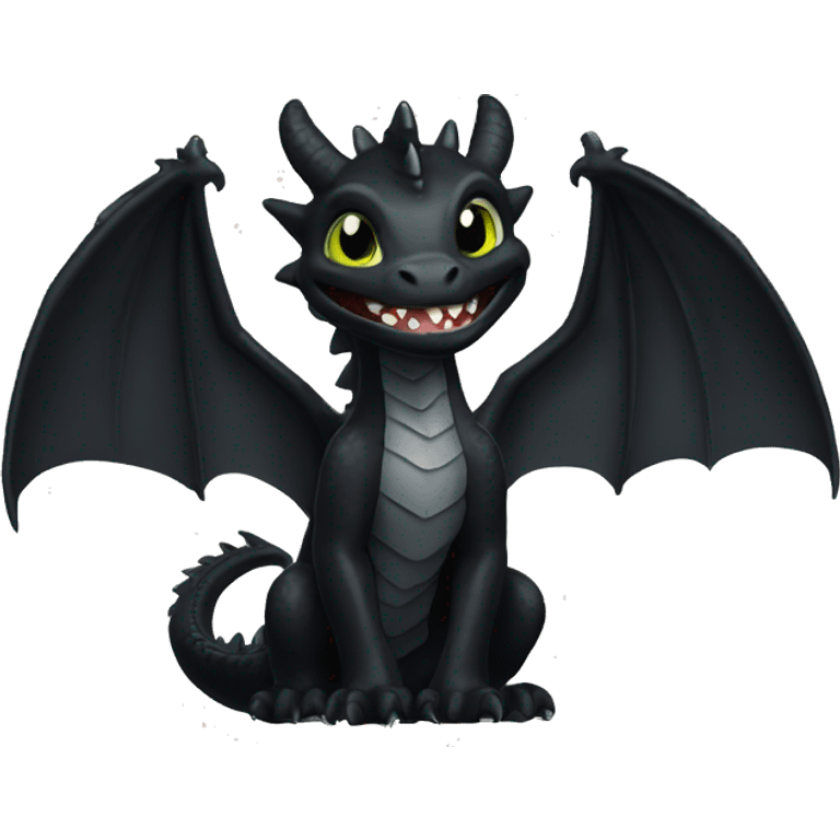 black dragon TOOTHLESS emoji