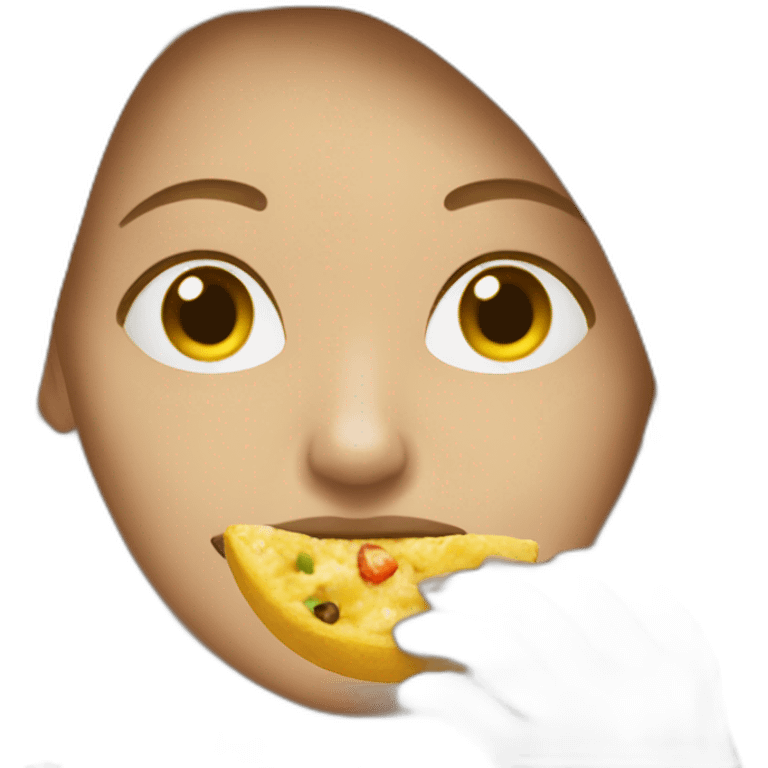 blonde woman eating glizzy emoji