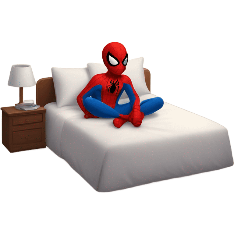 spider man sleeping bed cute  emoji