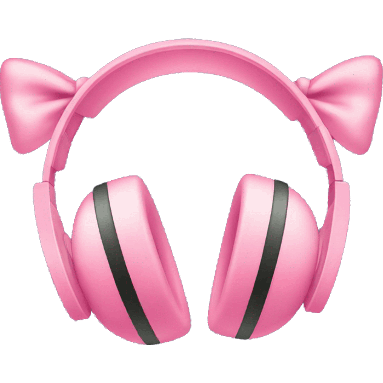 Headphones with coquette bow  emoji