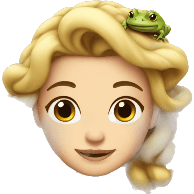 Belle with toad emoji