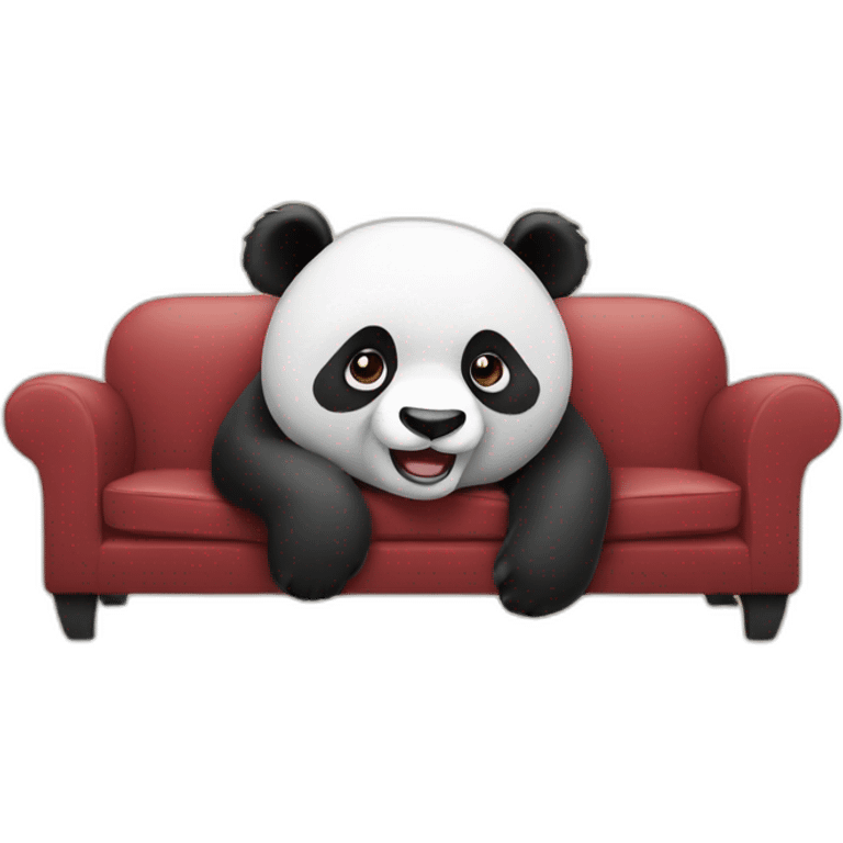 Panda eating sofa emoji