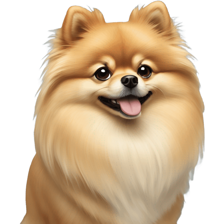 realistic Pomeranian portrait emoji