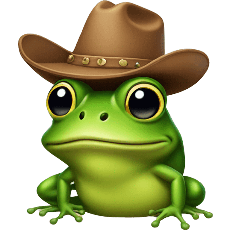 Frog wearing a cowboy hat  emoji