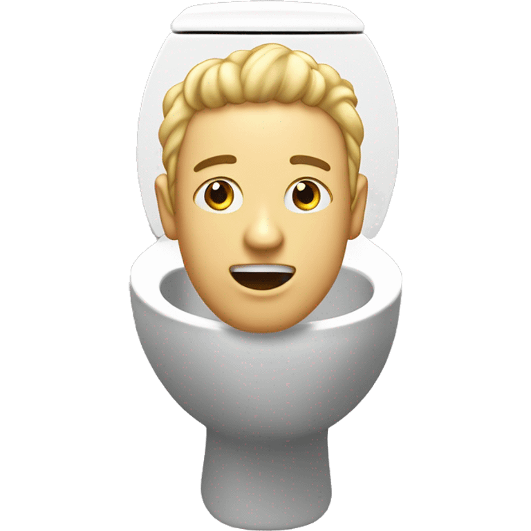 Somebody’s head ￼coming out of a toilet ￼ emoji