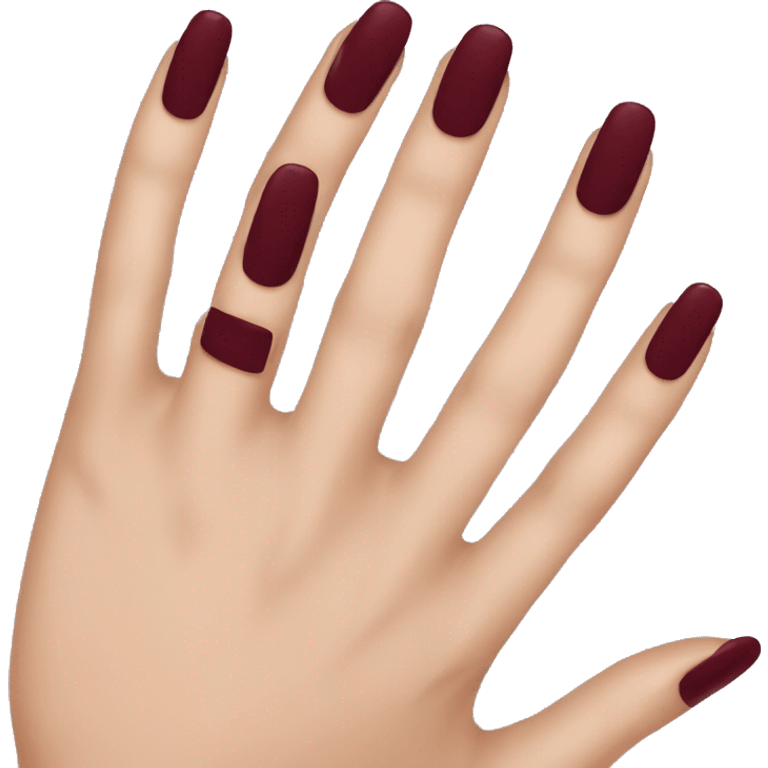 Dark red manicure  emoji