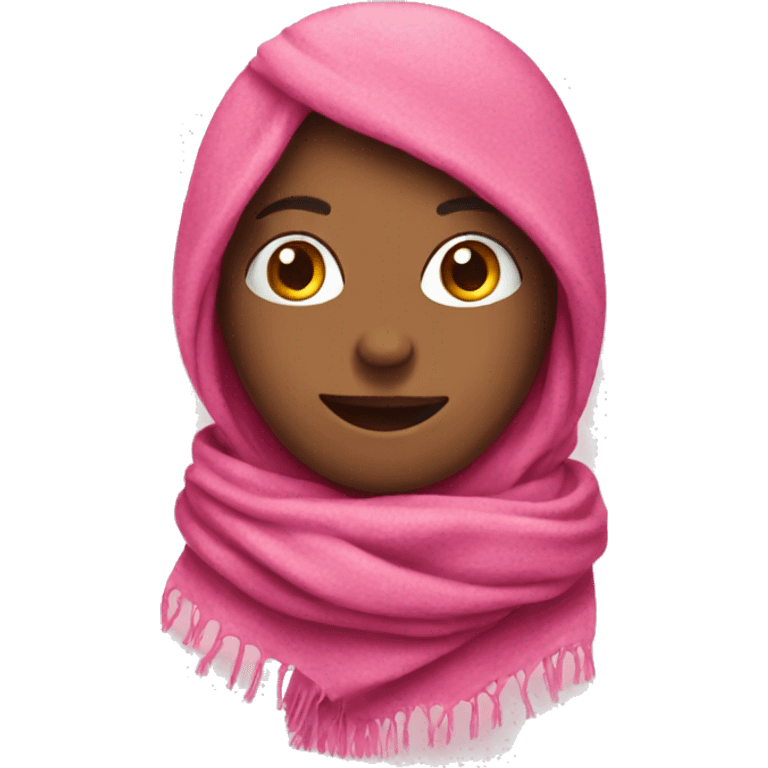 Pink scarf  emoji