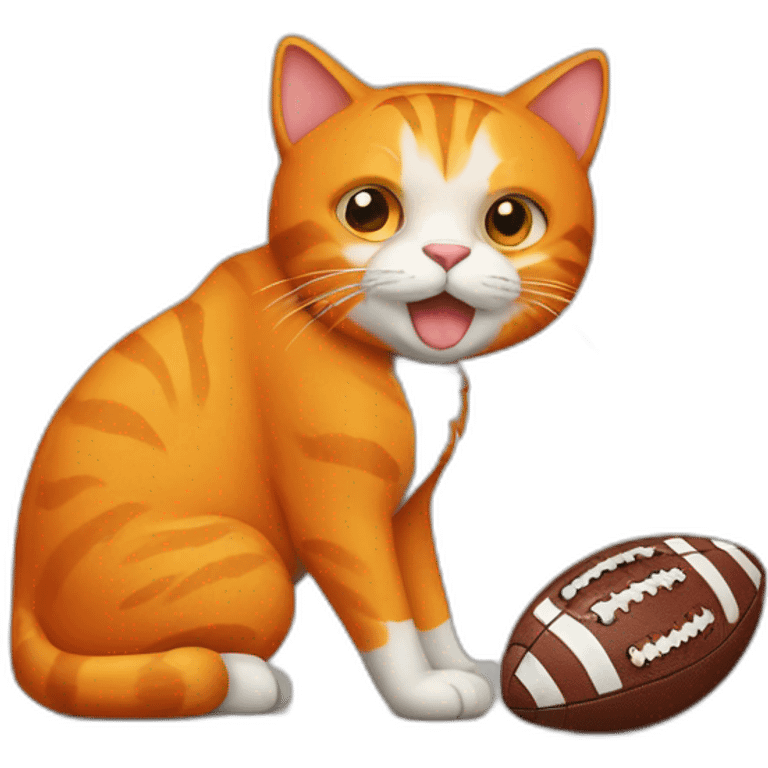 orange-cat-football emoji