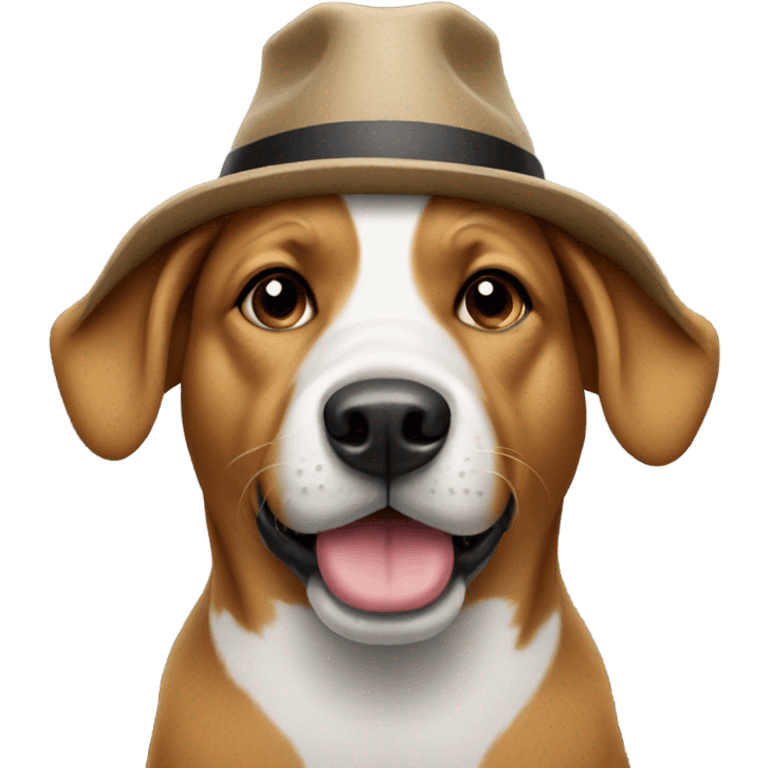 Dog wearing hat emoji