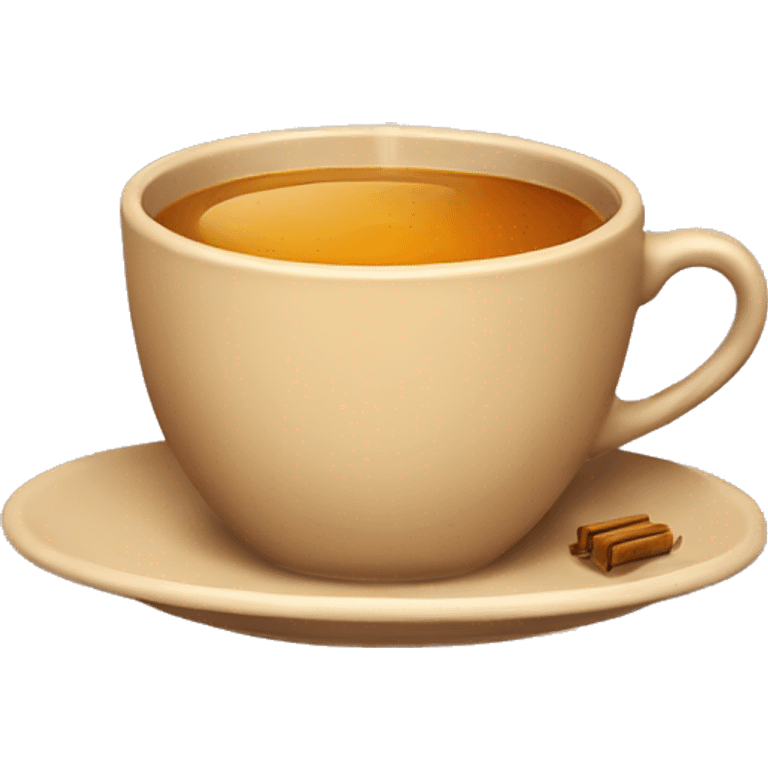 light brown cup with tea on a saucer honey flow emoji