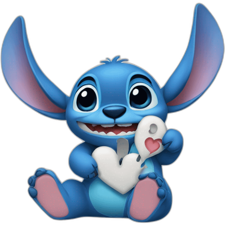 Stitch-bleu-assis-en-fesant-un-coeur-avec-ses-mains emoji