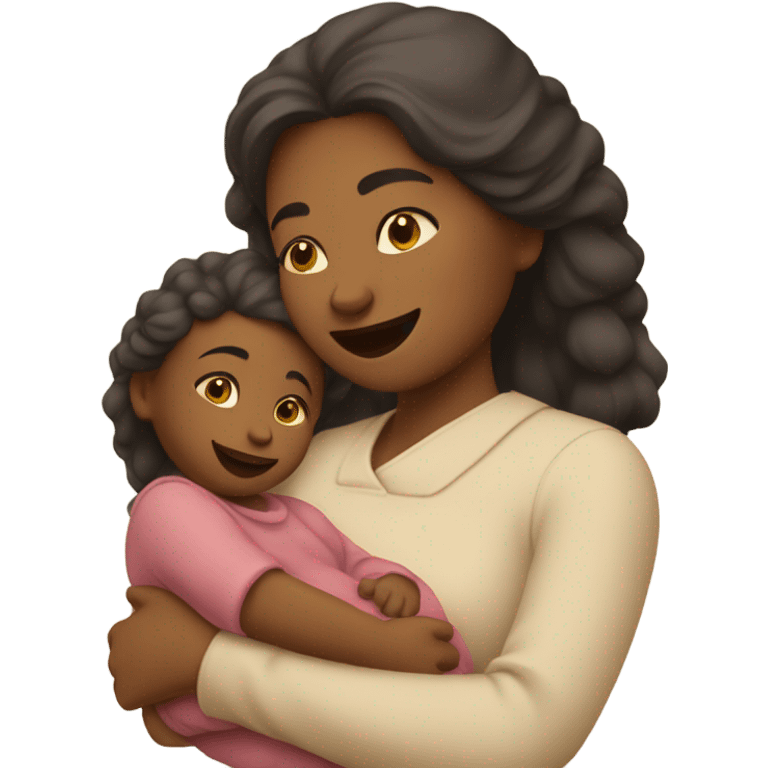 Mom and baby girl emoji