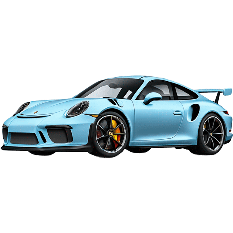 a porsche 911 gt3 in ice blue emoji