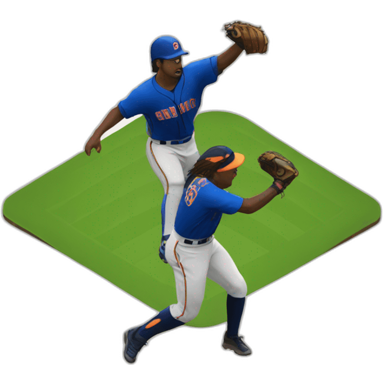 A player catching another player emoji