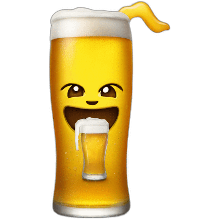 ASU Sparky drinking a beer emoji