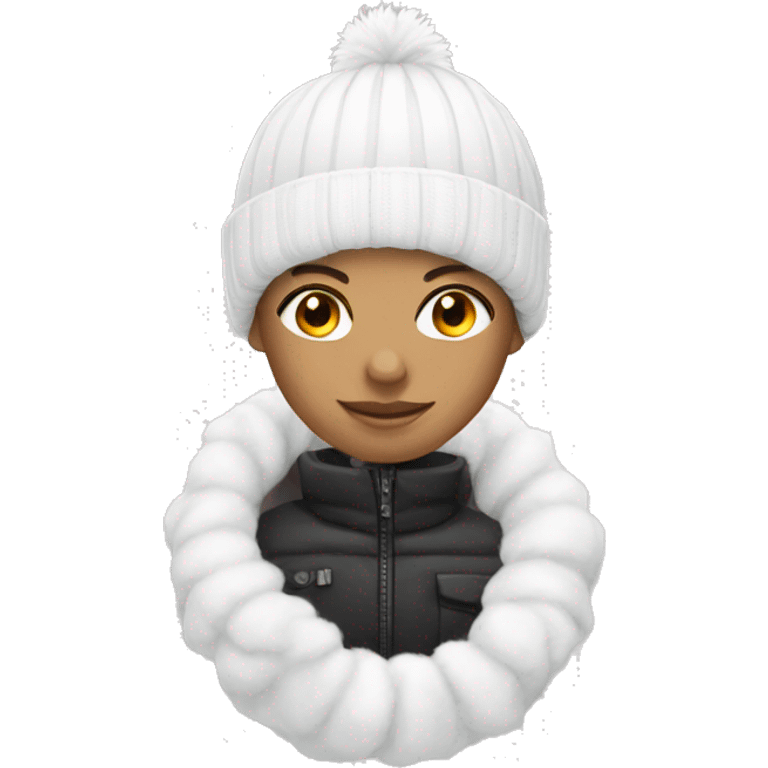 White accessory for winter emoji