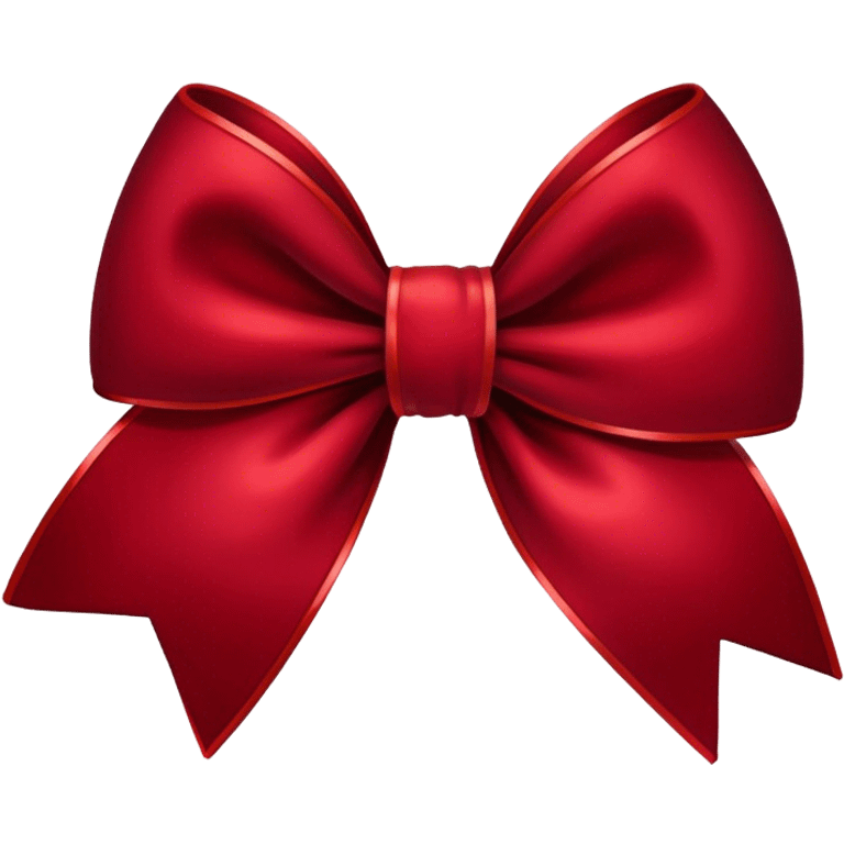 Dark velvet red bow emoji