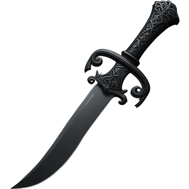 Gothic Black knife emoji