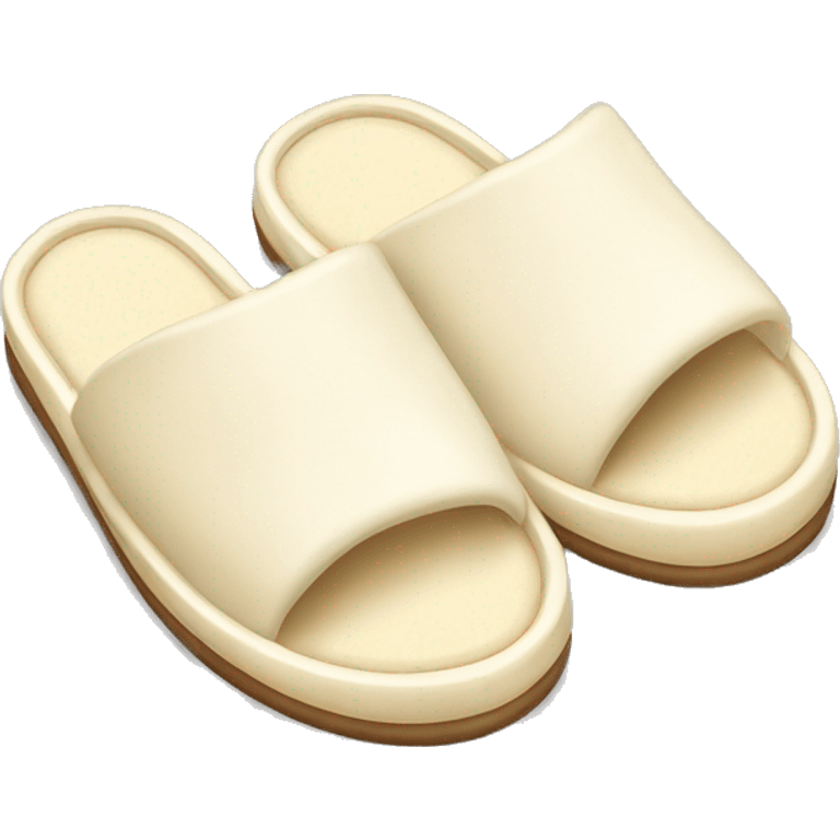 Cream colored house slippers emoji