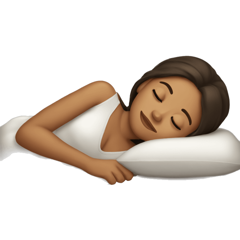 Brunette girl sleeping emoji