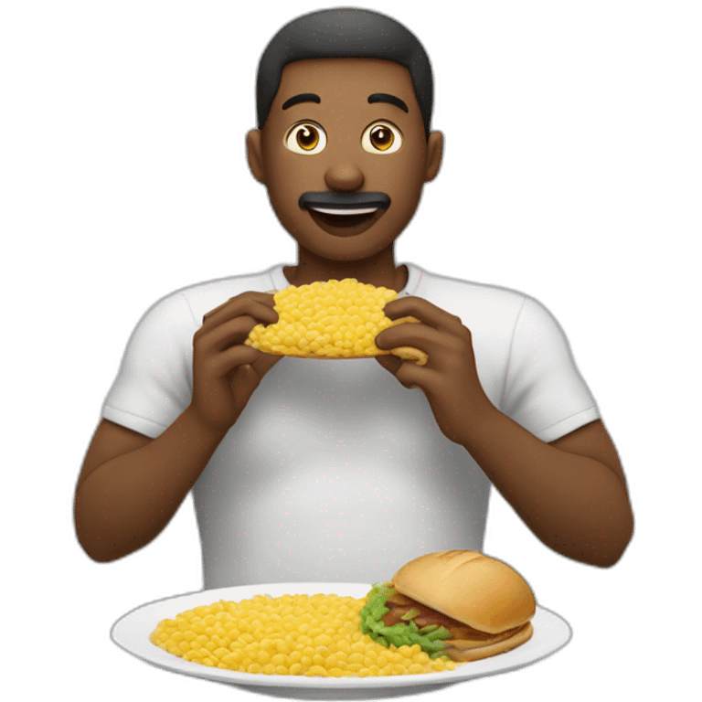 personne qui mange un gros repas emoji