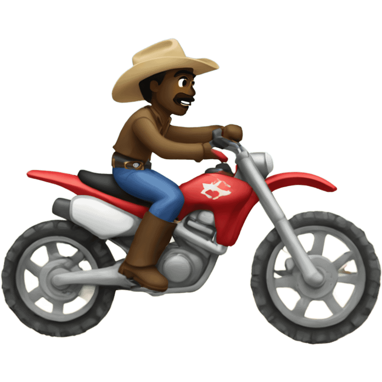 Cowboy riding dirt bike emoji