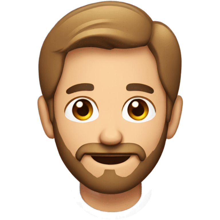 smiling man indoors with beard emoji