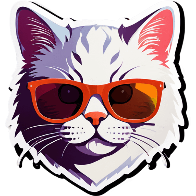 Cat with sunglasses emoji