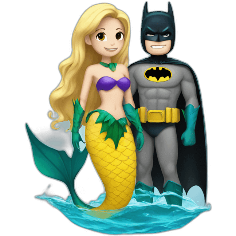 Batman with a marmaid emoji