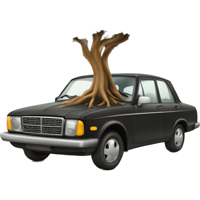 car growing roots emoji