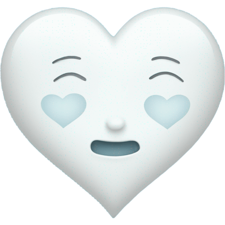 white heart with baby blue emoji