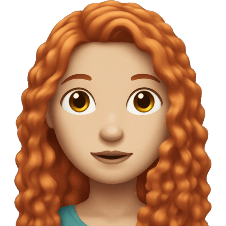 fair skin girl with long red hair emoji