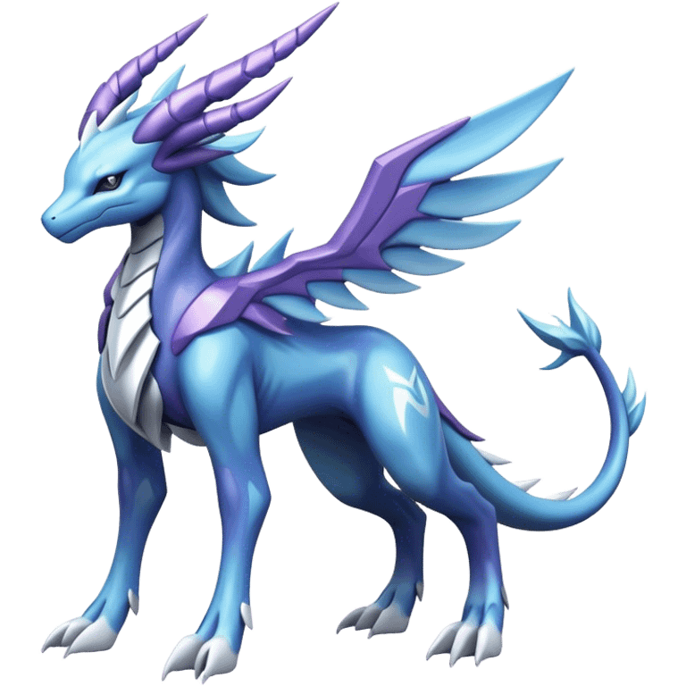 dialga-suicune-hybrid, full body emoji