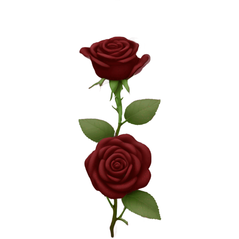 burgundy and black rose emoji