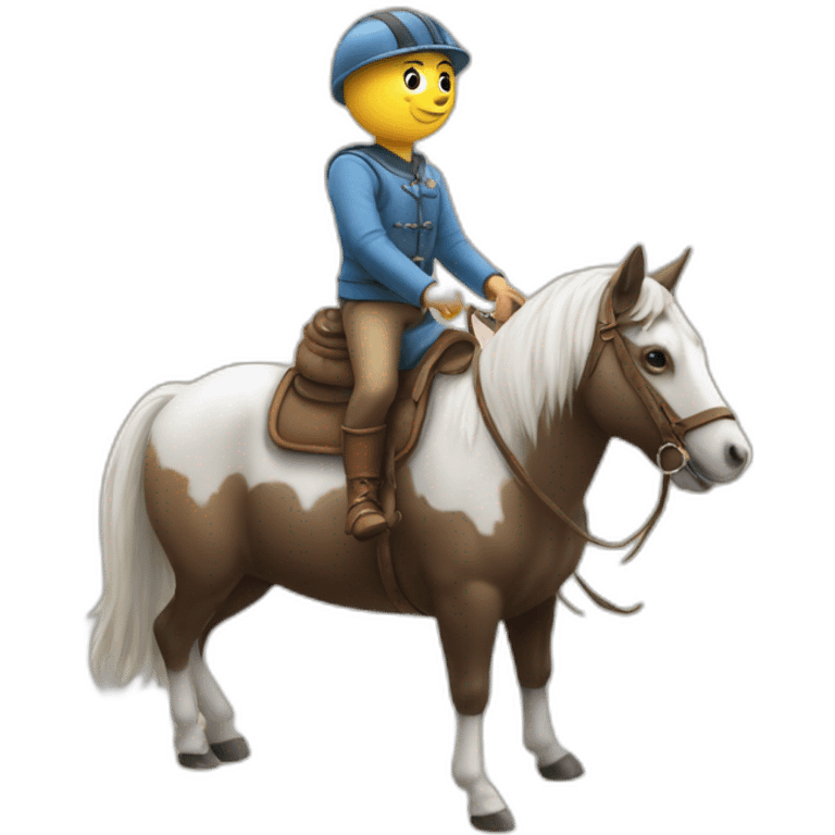 Un chat sur un cheval sur un escargot  emoji