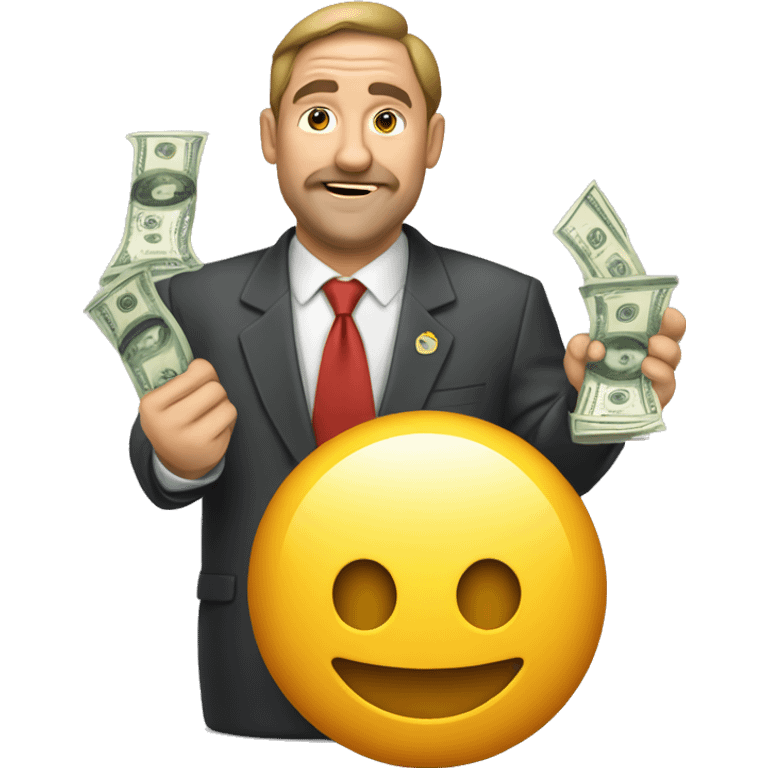 Un ladrón con mucho dinero emoji