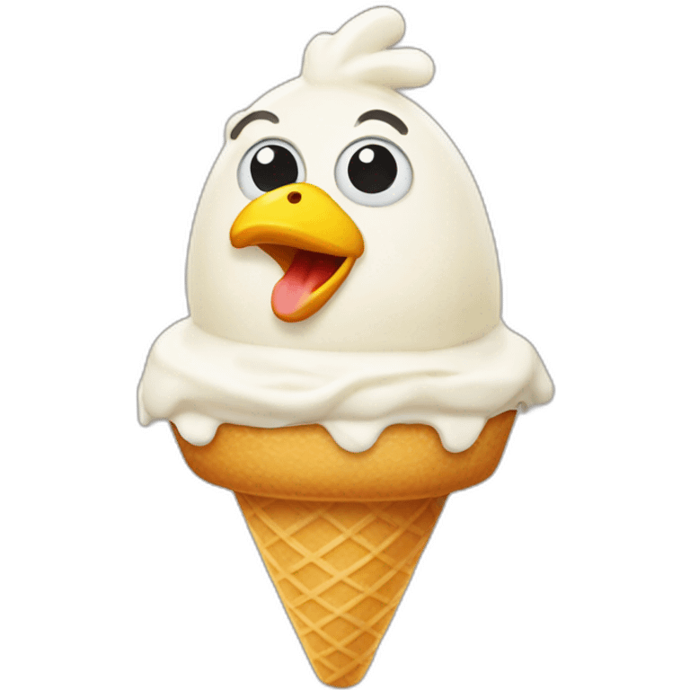 chicken ice cream emoji