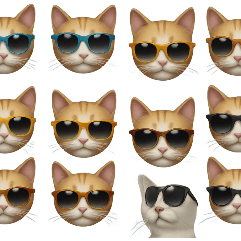 Cat with sunglasses emoji