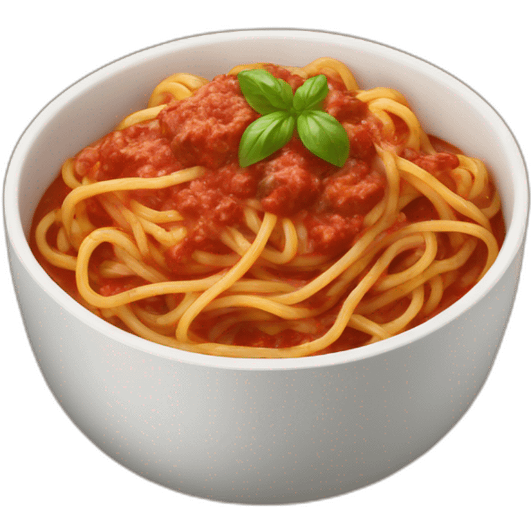 Bowl of meat sauce spaghetti emoji