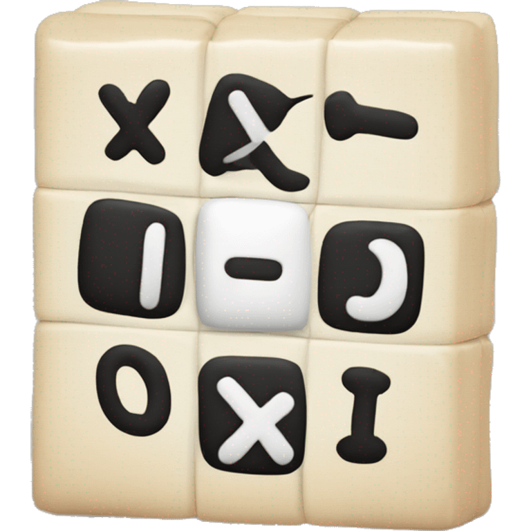 3x3 square tic-tac-toe x o emoji